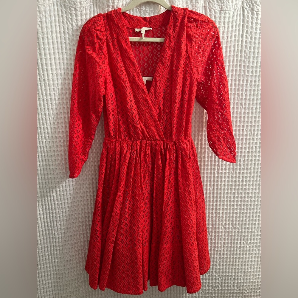 Beautiful, red Maje dress!